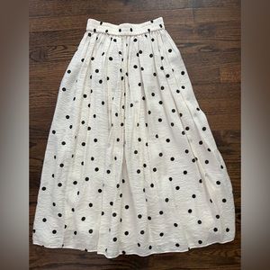 Polka Dot Midi Skirt